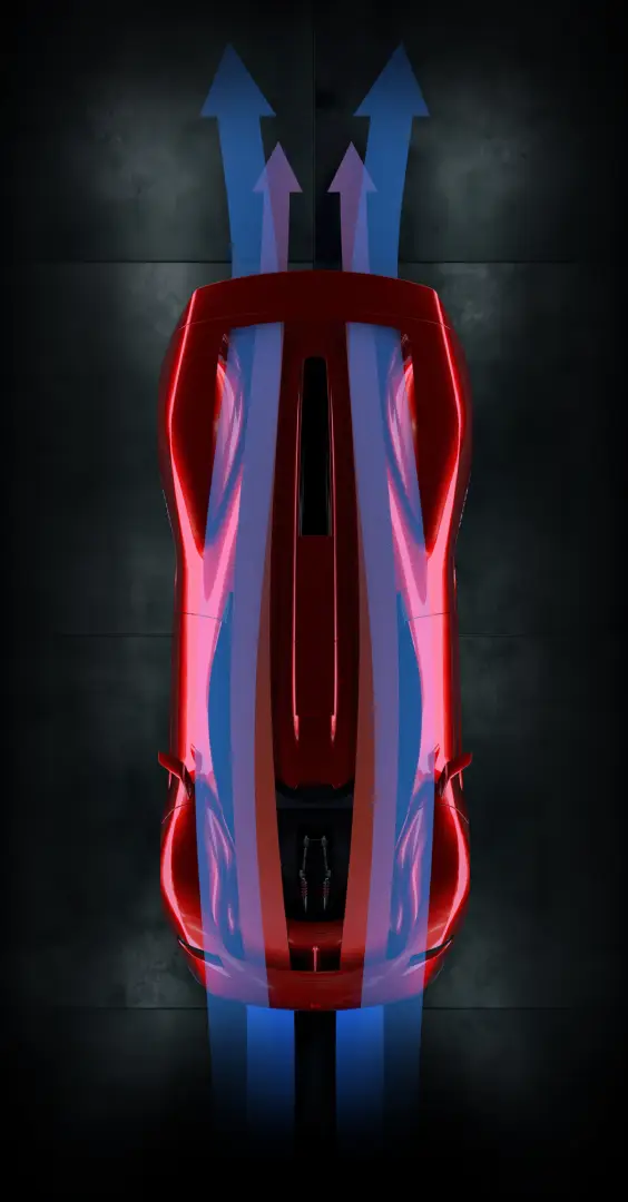 Saleen S11 design render, side profile study